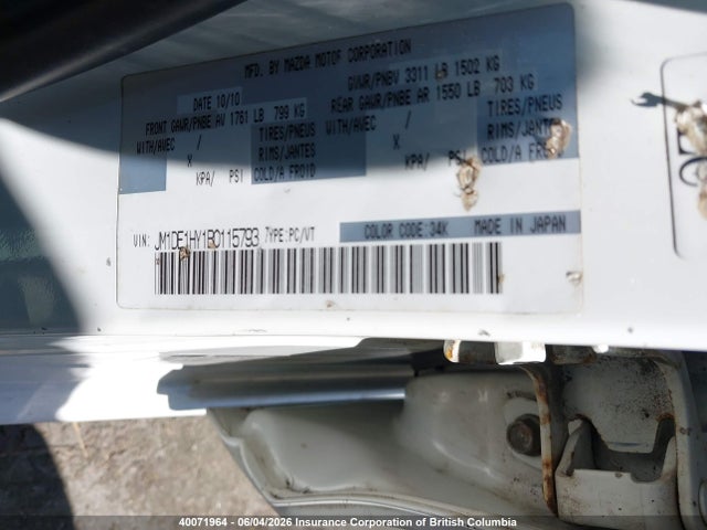 40071964 :رقم المزاد ، JM1DE1HY1B0115793 vin ، 2011 Mazda Mazda2 مزاد بيع