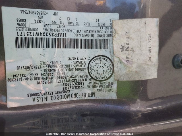 Продаж на аукціоні авто 2004 Ford Focus, vin: 1FAFP353X4W125171, номер лоту: 40077492