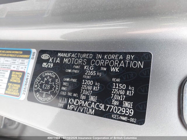 KIA Sportage Lx 2020 KNDPMCAC9L7702939 Image 9