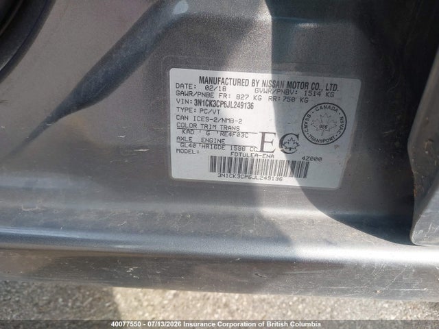 Nissan Micra 2018 3N1CK3CP6JL249136 Image 9