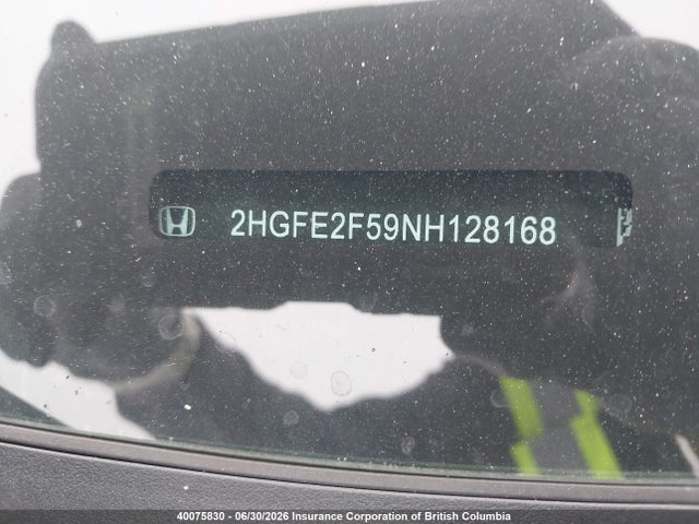 Продаж на аукціоні авто 2022 Honda Civic Sport, vin: 2HGFE2F59NH128168, номер лоту: 40075830