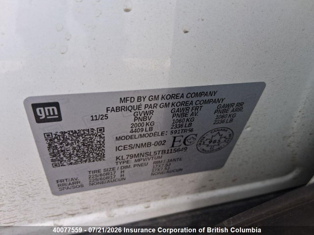 Chevrolet Trailblazer Ls Awd 2026 KL79MNSL5TB115649 Image 27