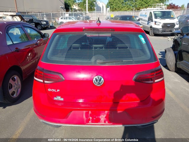 3VWG57AU1KM016070 Volkswagen GOLF S/SE