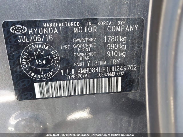 Aukcja sprzedaży 2017 Hyundai Elantra Se/value/limited, vin: KMHD84LF1HU249702, numer aukcji: 40074529