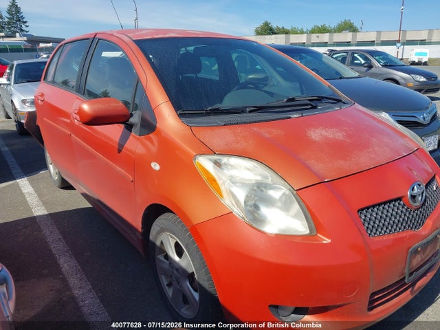 2007 Toyota Yaris მანქანა იყიდება აუქციონზე, vin: JTDKT923875048497, აუქციონის ნომერი: 40077628