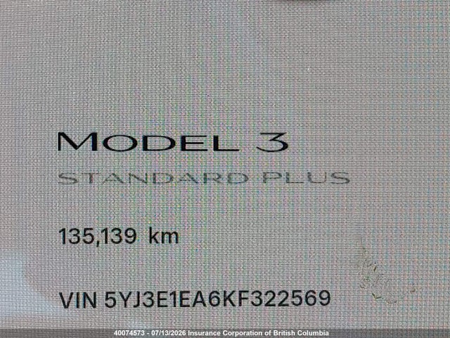 Tesla MODEL 3 2019 5YJ3E1EA6KF322569 Image 16