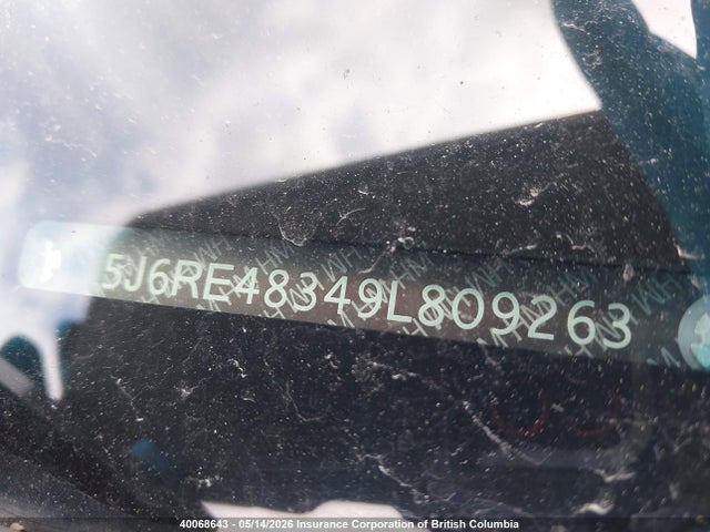 Продаж на аукціоні авто 2009 Honda Cr-v Lx, vin: 5J6RE48349L809263, номер лоту: 40068643