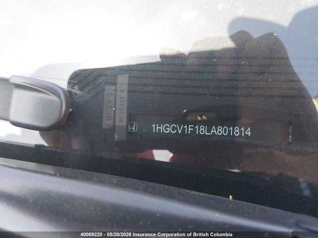 Продаж на аукціоні авто 2020 Honda Accord Lx, vin: 1HGCV1F18LA801814, номер лоту: 40069220