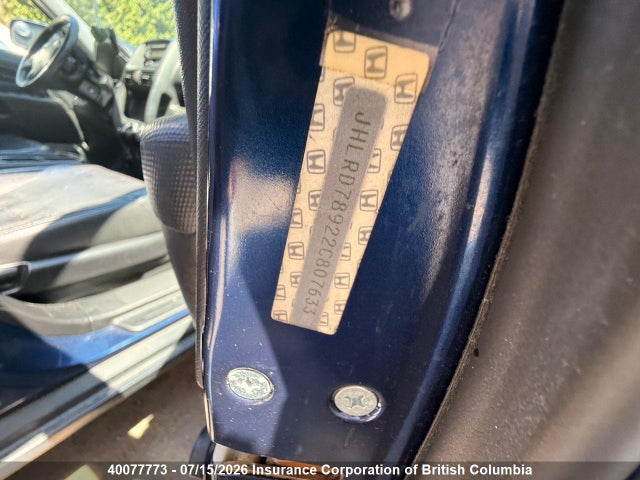 Aukcja sprzedaży 2002 Honda Cr-v, vin: JHLRD78922C807633, numer aukcji: 40077773