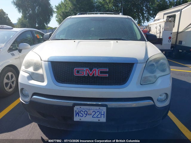 40077592 :رقم المزاد ، 1GKKRNED8CJ183173 vin ، 2012 Gmc Acadia Sle مزاد بيع