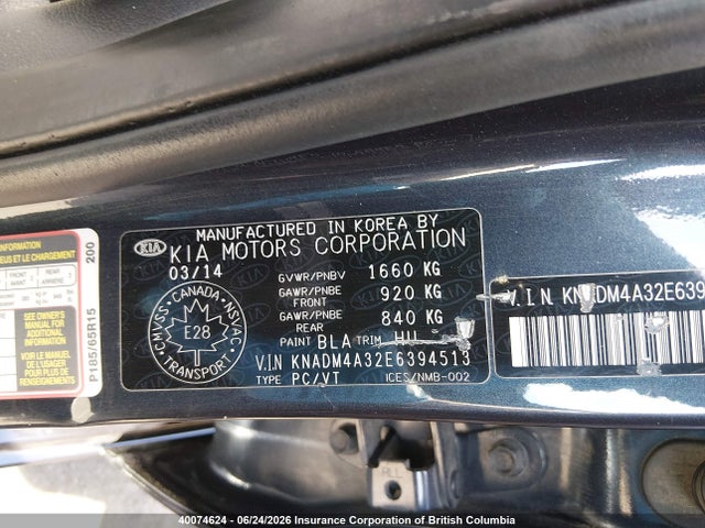 KIA RIO LX 2014 KNADM4A32E6394513 Image 9