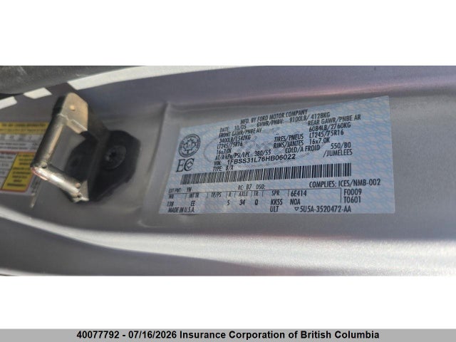 40077792 :رقم المزاد ، 1FBSS31L76HB06022 vin ، 2006 Ford E350 مزاد بيع