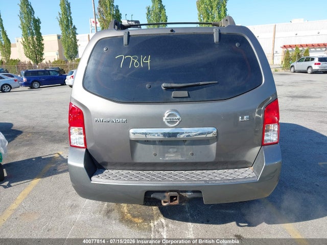 2008 Nissan Pathfinder Le/se მანქანა იყიდება აუქციონზე, vin: 5N1BR18B08C620587, აუქციონის ნომერი: 40077814