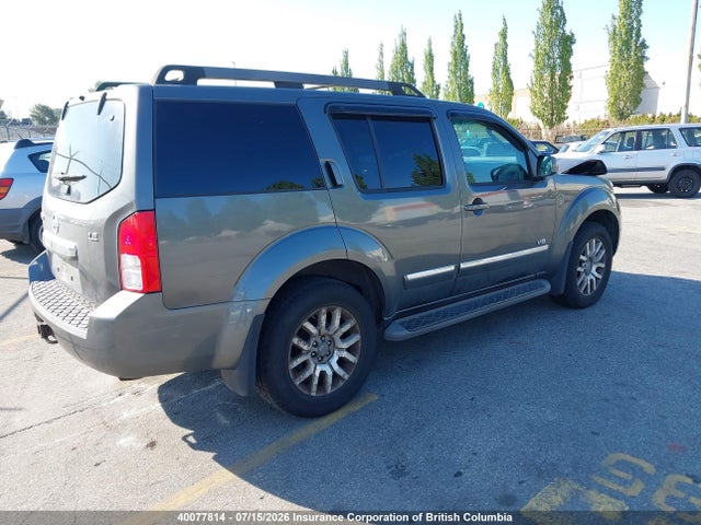 2008 Nissan Pathfinder Le/se მანქანა იყიდება აუქციონზე, vin: 5N1BR18B08C620587, აუქციონის ნომერი: 40077814