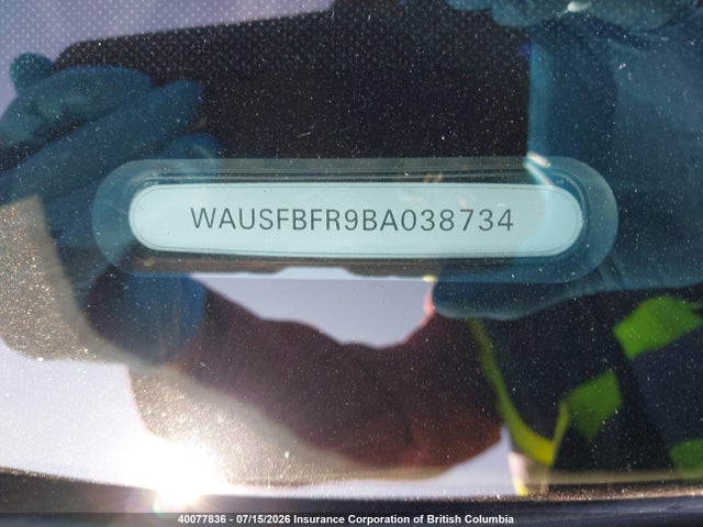 40077836 :رقم المزاد ، WAUSFBFR9BA038734 vin ، 2011 Audi A5 مزاد بيع