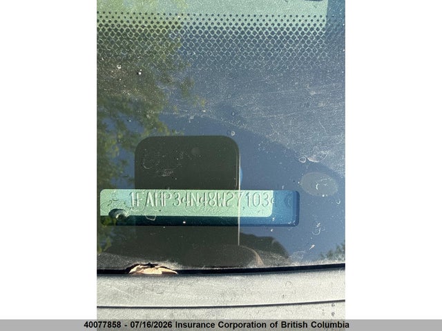 40077858 :رقم المزاد ، 1FAHP34N48W271034 vin ، 2008 Ford Focus مزاد بيع