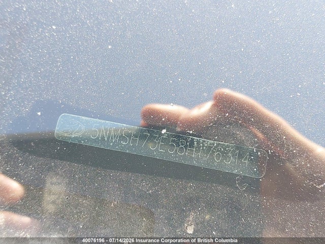40076196 :رقم المزاد ، 5NMSH73E58H176314 vin ، 2008 Hyundai Santa Fe Se/limited مزاد بيع