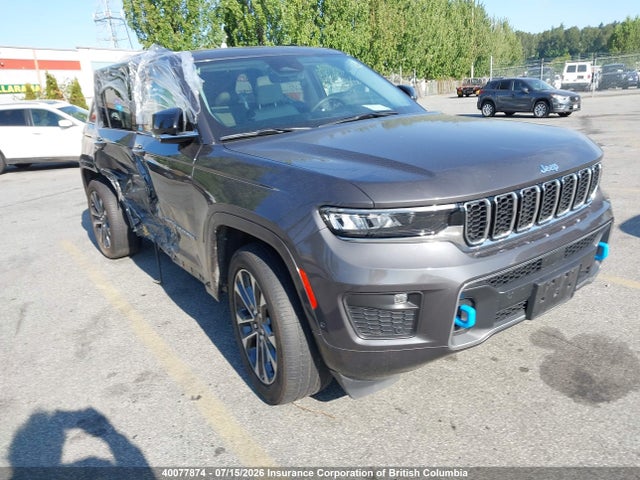 40077874 :رقم المزاد ، 1C4RJYD68N8735187 vin ، 2022 Jeep Grand Cherokee Overland 4xe مزاد بيع
