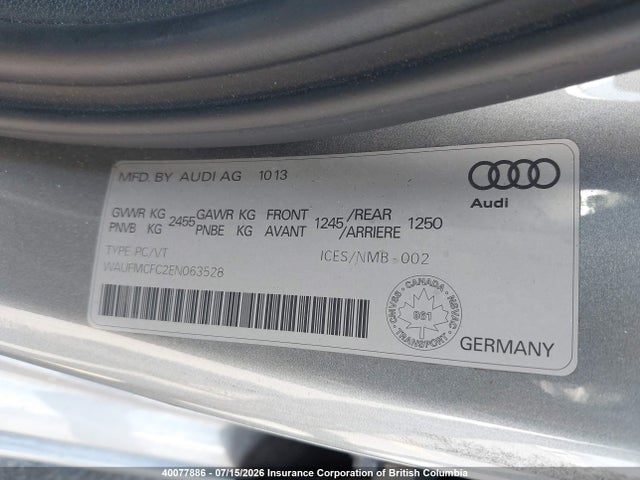 Audi A6 2014 WAUFMCFC2EN063528 Image 9