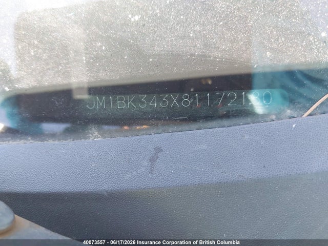 2008 Mazda 3 Hatchback მანქანა იყიდება აუქციონზე, vin: JM1BK343X81172180, აუქციონის ნომერი: 40073557