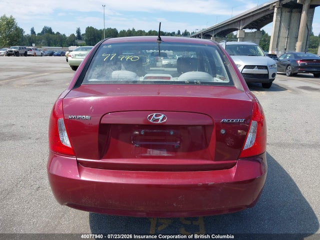 Aukcja sprzedaży 2010 Hyundai Accent Gls, vin: KMHCN4BC1AU519593, numer aukcji: 40077940