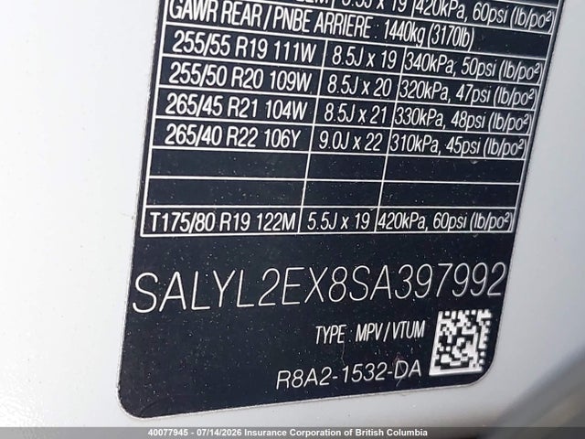 Land Rover Range Rover Velar Dynamic Se 2025 SALYL2EX8SA397992 Image 9