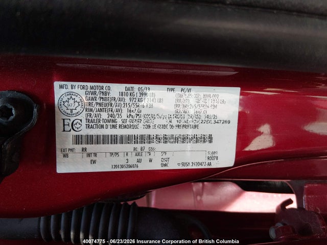 2013 Ford Focus Se მანქანა იყიდება აუქციონზე, vin: 1FADP3K22DL347269, აუქციონის ნომერი: 40074775