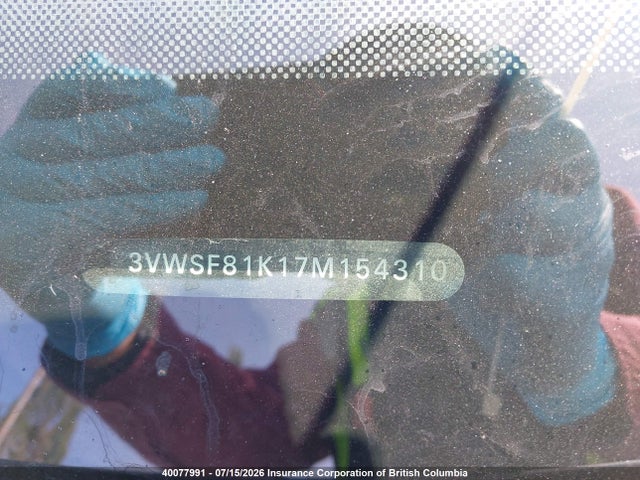 40077991 :رقم المزاد ، 3VWSF81K17M154310 vin ، 2007 Volkswagen Jetta مزاد بيع