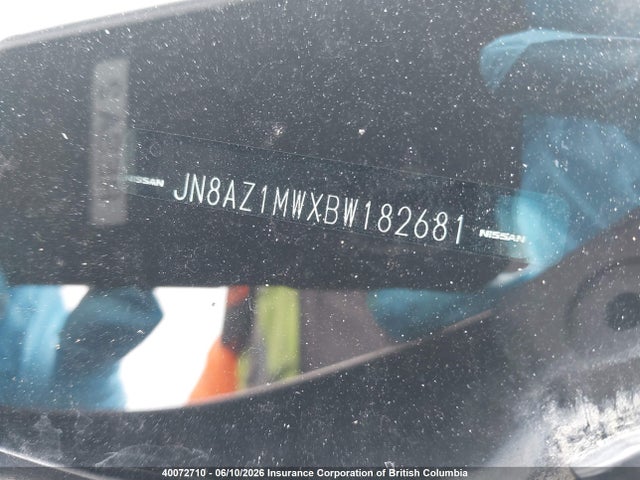 Продажа на аукционе авто 2011 Nissan Murano S/sl/le, vin: JN8AZ1MWXBW182681, номер лота: 40072710