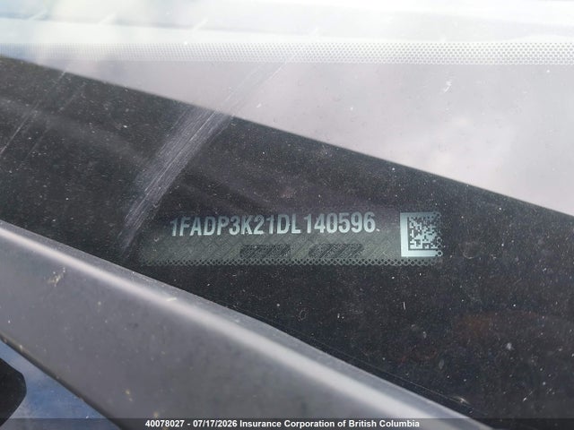 40078027 :رقم المزاد ، 1FADP3K21DL140596 vin ، 2013 Ford Focus مزاد بيع