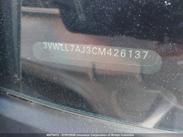 40076472 :رقم المزاد ، 3VWLL7AJ3CM426137 vin ، 2012 Volkswagen Jetta Tdi مزاد بيع