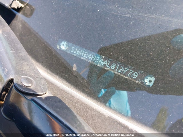 40078072 :رقم المزاد ، 5J6RE4H34AL812779 vin ، 2010 Honda Cr-v مزاد بيع