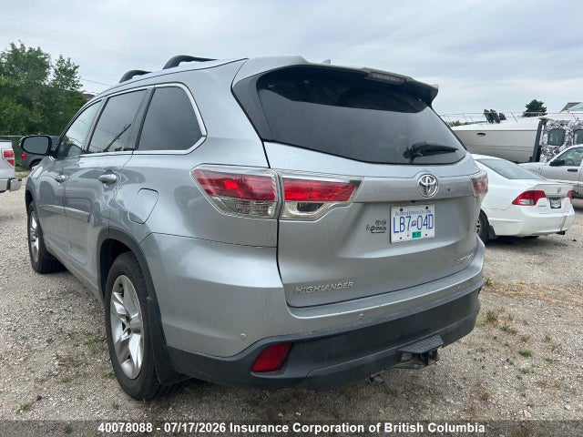 Продаж на аукціоні авто 2015 Toyota Highlander Limited/ltd Platinum, vin: 5TDDKRFH8FS185434, номер лоту: 40078088