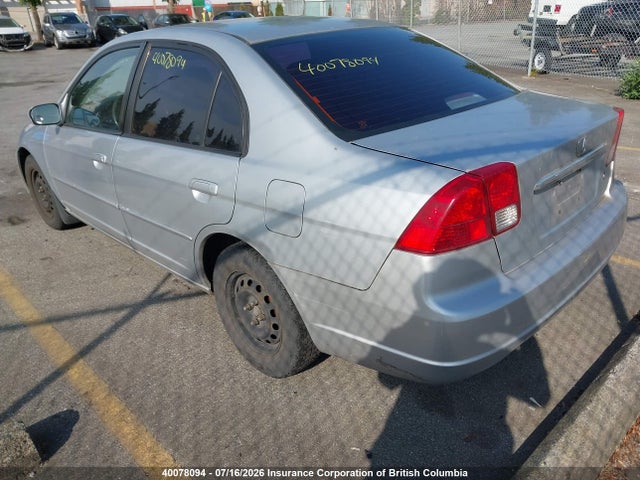 40078094 :رقم المزاد ، 2HGES16683H927539 vin ، 2003 Honda Civic مزاد بيع