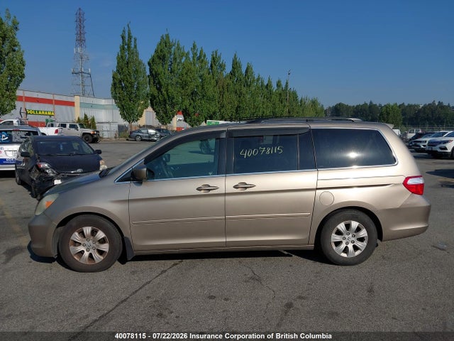 2005 Honda Odyssey Ex მანქანა იყიდება აუქციონზე, vin: 5FNRL38485B503078, აუქციონის ნომერი: 40078115