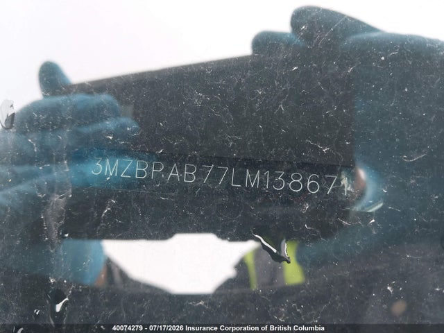 Aukcja sprzedaży 2020 Mazda 3, vin: 3MZBPAB77LM138671, numer aukcji: 40074279