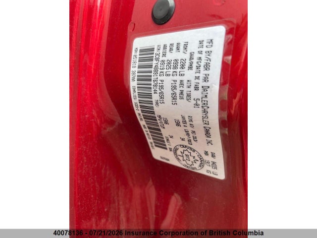 Продаж на аукціоні авто 2001 Chrysler Pt Cruiser, vin: 3C8FY4BB91T678144, номер лоту: 40078136