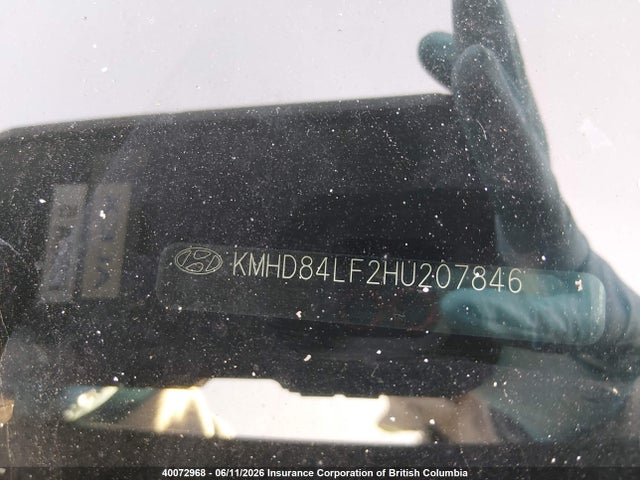 40072968 :رقم المزاد ، KMHD84LF2HU207846 vin ، 2017 Hyundai Elantra Se/value/limited مزاد بيع