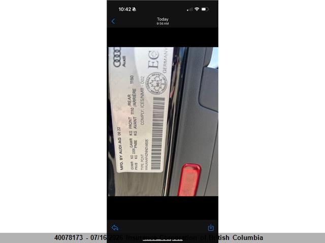 Audi A4 2022 WAUAAAF42NN014605 Image 15