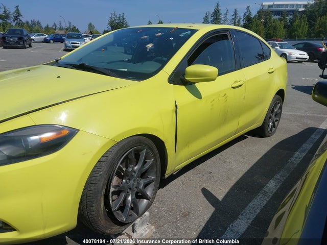 2013 Dodge Dart Sxt მანქანა იყიდება აუქციონზე, vin: 1C3CDFBA4DD138198, აუქციონის ნომერი: 40078194