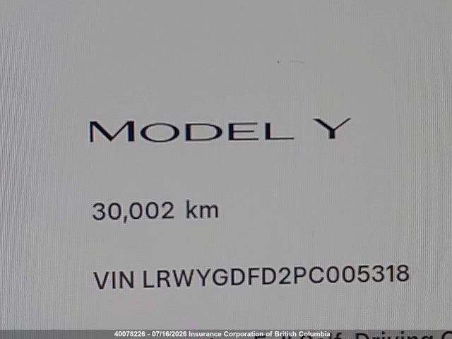 Продажа на аукционе авто 2023 Tesla Model Y Rwd, vin: LRWYGDFD2PC005318, номер лота: 40078226