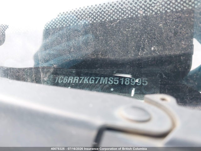 1C6RR7KG7MS518995 RAM 1500 Classic Tradesman