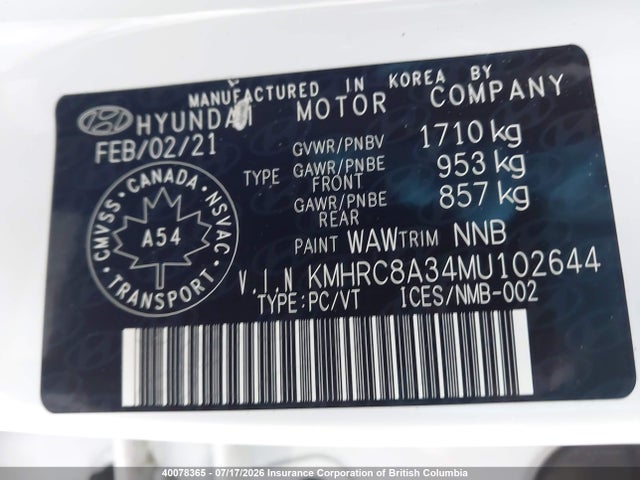 Hyundai Venue 2021 KMHRC8A34MU102644 Image 9