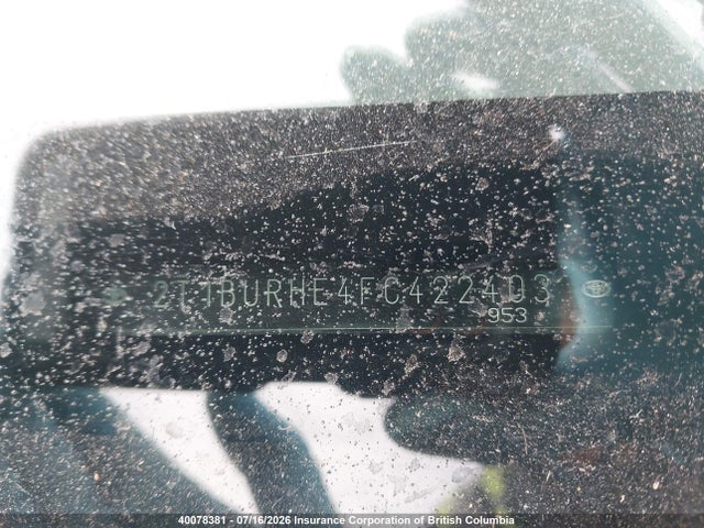 40078381 :رقم المزاد ، 2T1BURHE4FC422403 vin ، 2015 Toyota Corolla L/le/le Pls/prm/s/s Pls مزاد بيع