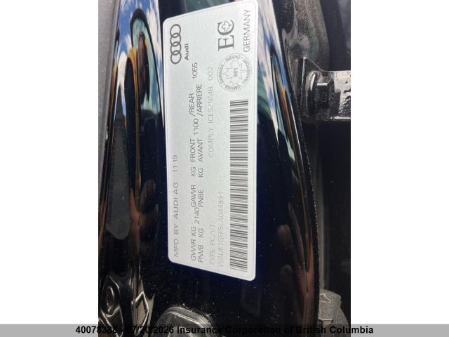 2020 Audi S3 მანქანა იყიდება აუქციონზე, vin: WAUF1GFF5LA044891, აუქციონის ნომერი: 40078388