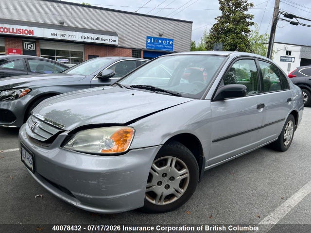 Продажа на аукционе авто 2002 Honda Civic, vin: 2HGES16152H904125, номер лота: 40078432