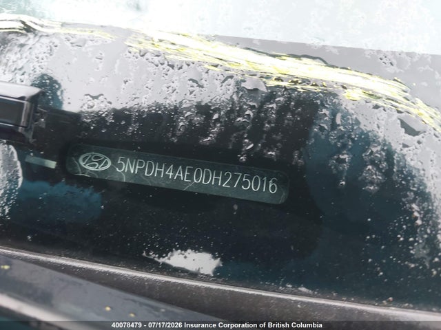 40078479 :رقم المزاد ، 5NPDH4AE0DH275016 vin ، 2013 Hyundai Elantra Gls/limited مزاد بيع