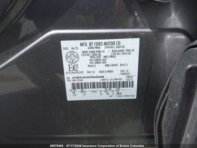 Ford Edge 2023 2FMPK4K94PBA60458 Image 9
