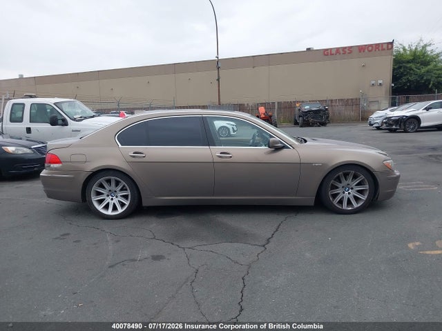 2006 Bmw 750li მანქანა იყიდება აუქციონზე, vin: WBAHN83576DT31604, აუქციონის ნომერი: 40078490