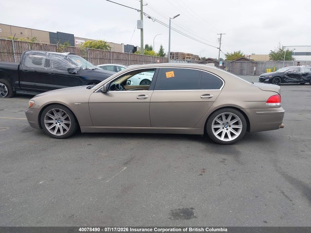 2006 Bmw 750li მანქანა იყიდება აუქციონზე, vin: WBAHN83576DT31604, აუქციონის ნომერი: 40078490